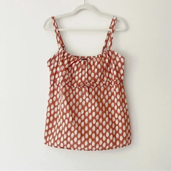 Patagonia Hemp Organic Cotton Print Tank Top in Terracotta and Off White… - Picture 1 of 3
